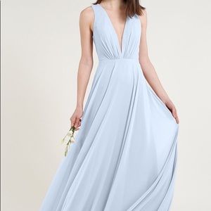 Jenny Yoo Whisper Blue Luxe Chiffon Dress